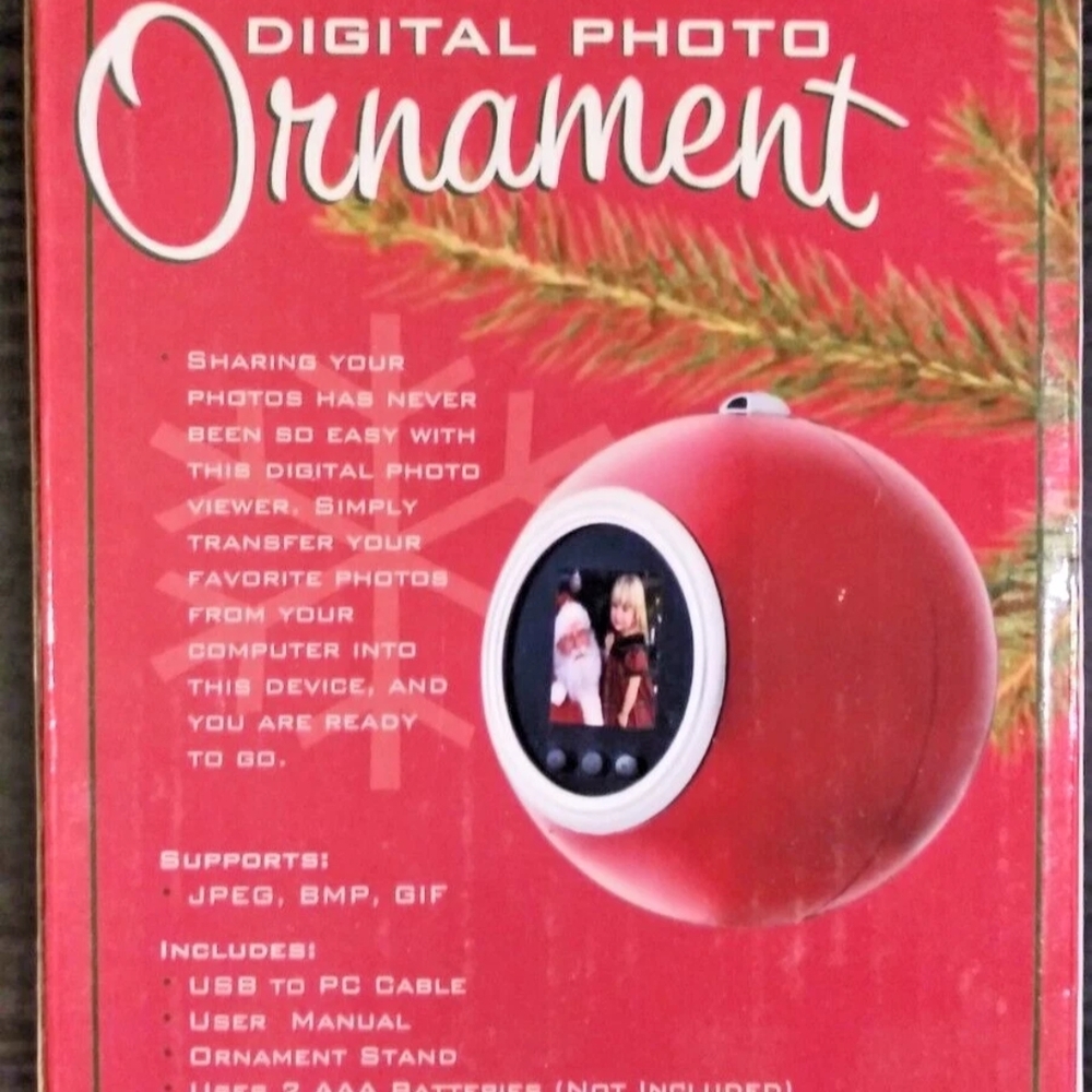 Digital Photo Ornament - Red